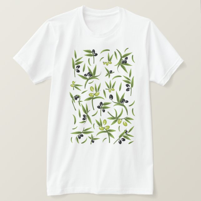 Vintage Olive Pattern T-Shirt (Design Front)