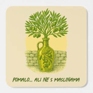 Vintage Olive Tree Croatia Label