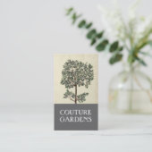 Vintage Olive Tree Gardener Business Card (Standing Front)