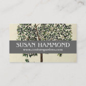 Vintage Olive Tree Gardener Business Card (Back)