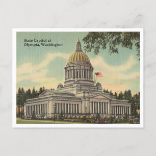 Vintage Olympia, Washington State Capitol Building Postcard