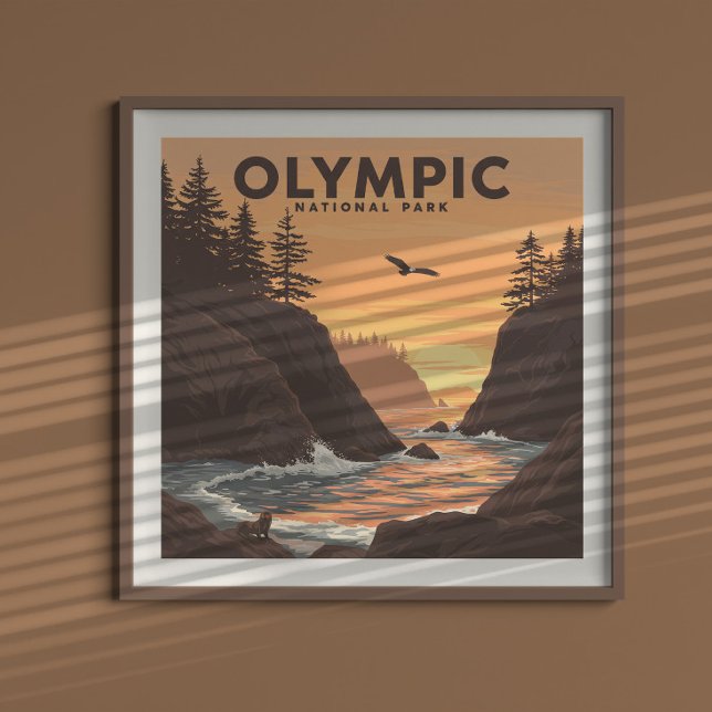 Vintage Olympic National Park Poster (Creator Uploaded)