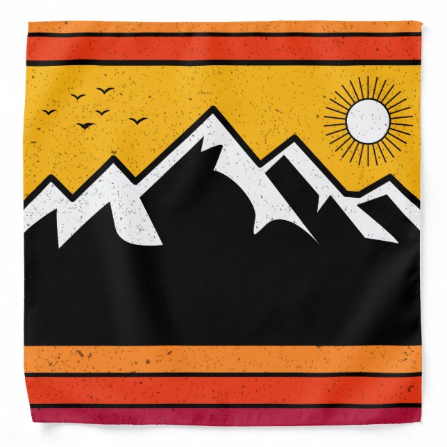 Vintage Olympic National Park Washington Souvenir Bandana (Front)