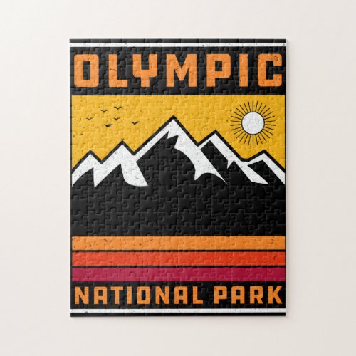 Vintage Olympic National Park Washington Souvenir Jigsaw Puzzle