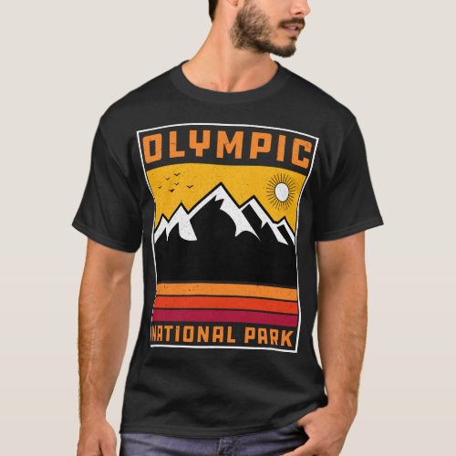 Vintage Olympic National Park Washington Souvenir T_Shirt
