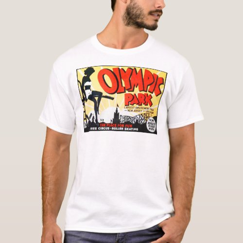 Vintage Olympic Park Poster _ Irvington NJ T_Shirt