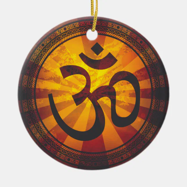 Vintage Om Symbol Ceramic Ornament | Zazzle