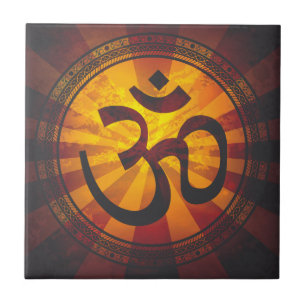 Vintage Om Symbol Tile