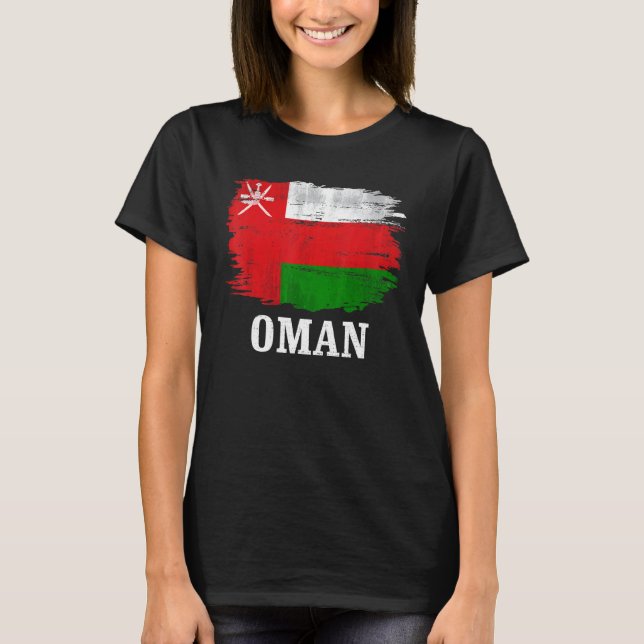 Vintage Oman Flag For Omani   T-Shirt (Front)