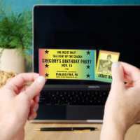 Vintage Ombre Concert Ticket Custom Invitation