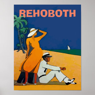 Vintage On The Beach, add text, Poster