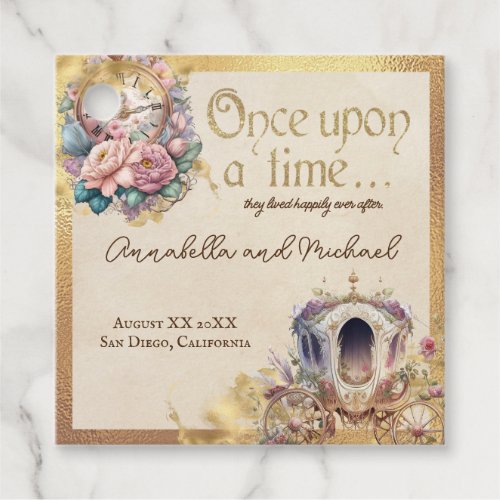 Vintage Once Upon a Time Watercolor Fairytale Favor Tags