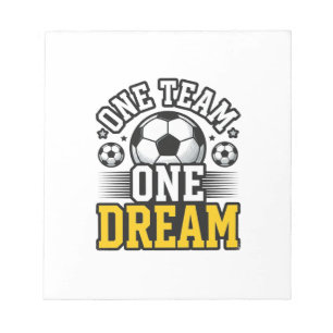 Vintage One Team One Dream Soccer Shirt Design_1 Notepad