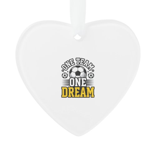 Vintage One Team One Dream Soccer Shirt Design_1 Ornament