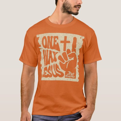 Vintage One Way Jesus Jesus Revolution  T_Shirt