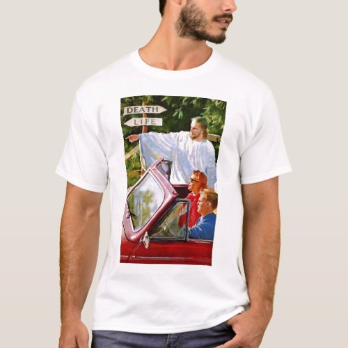 Vintage One Way Jesus Saves T_Shirt