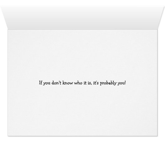 Vintage - One Weird Relative, (Inside Horizontal (Bottom))