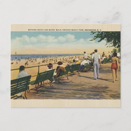 Vintage Ontario Beach Park Rochester Post Card