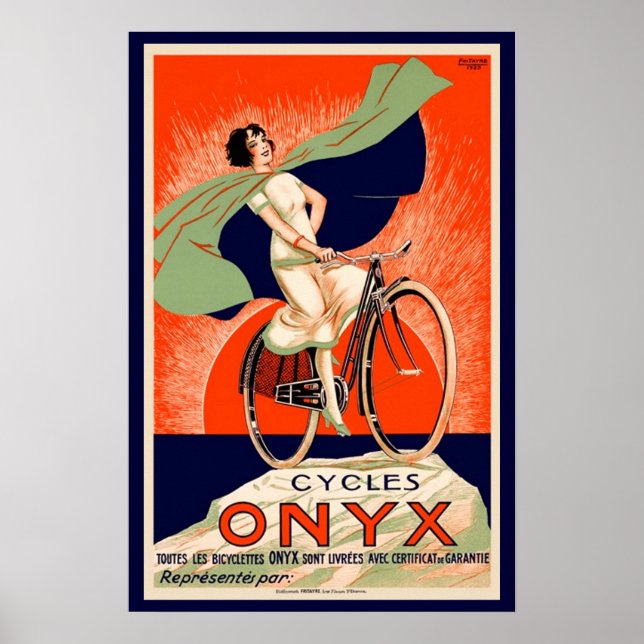 Vintage Onyx Bicycle Advertisement Poster (Front)