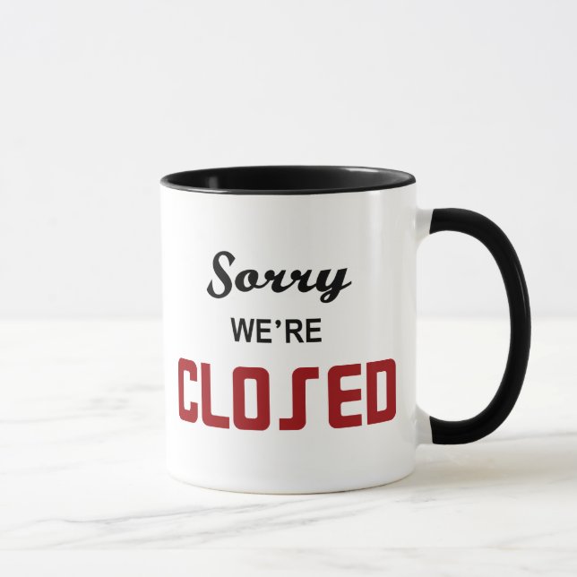 Vintage Open Closed Sign Mug (Right)