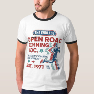 Vintage Open Road Running Club Retro Runner Tee