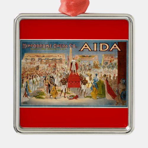 Vintage Opera Aida Artwork Metal Ornament