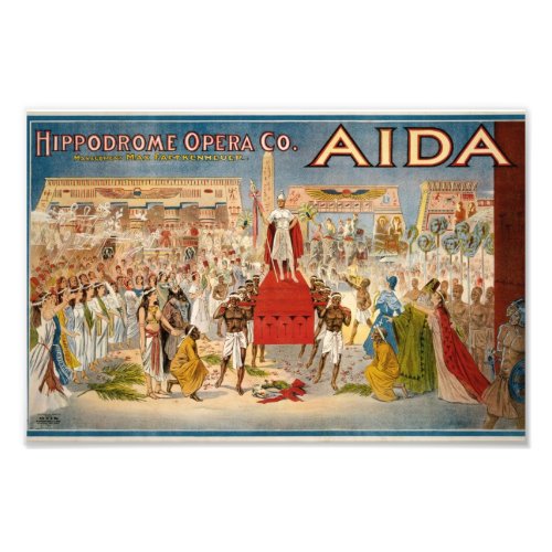 Vintage Opera Aida Artwork Photo Print