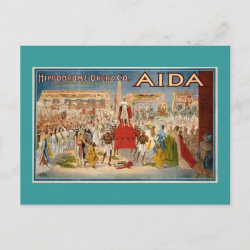 Vintage Opera Aida Artwork Postcard