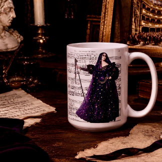 Vintage Opera Gothic Queen of the Night Art  Coffee Mug