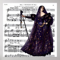 Vintage Opera Gothic Queen of the Night Art 