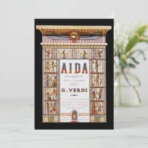 Vintage Opera Music Aida by Verdi Party Invitation