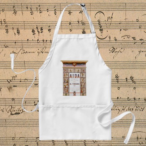 Vintage Opera Music Egyptian Aida by Verdi Adult Apron