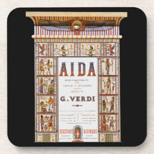 Vintage Opera Music, Egyptian Aida by Verdi Beverage Coaster