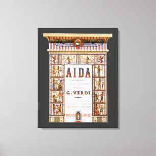 Vintage Opera Music, Egyptian Aida by Verdi Canvas Print