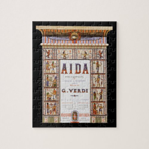 Vintage Opera Music Egyptian Aida by Verdi Jigsaw Puzzle