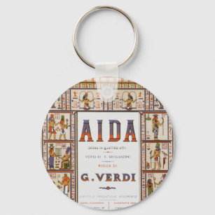 Vintage Opera Music, Egyptian Aida by Verdi Keychain