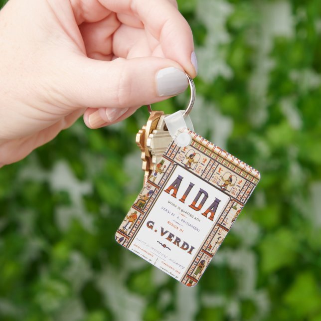 Vintage Opera Music, Egyptian Aida by Verdi Keychain (Hand)