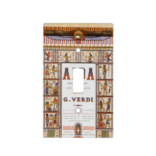 Vintage Opera Music, Egyptian Aida by Verdi Light Switch Cover