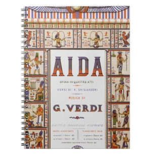 Vintage Opera Music, Egyptian Aida by Verdi Notebook