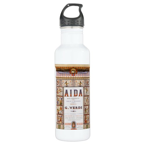 Vintage Opera Music Egyptian Aida by Verdi Stainless Steel Water Bottle