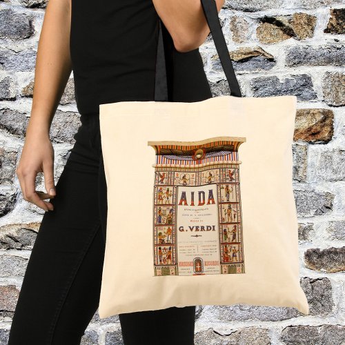 Vintage Opera Music Egyptian Aida by Verdi Tote Bag