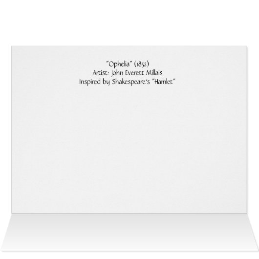 Vintage - Ophelia by Millais, (Inside Horizontal (Top))