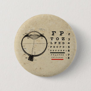 Vintage Ophthalmologist Pinback Button