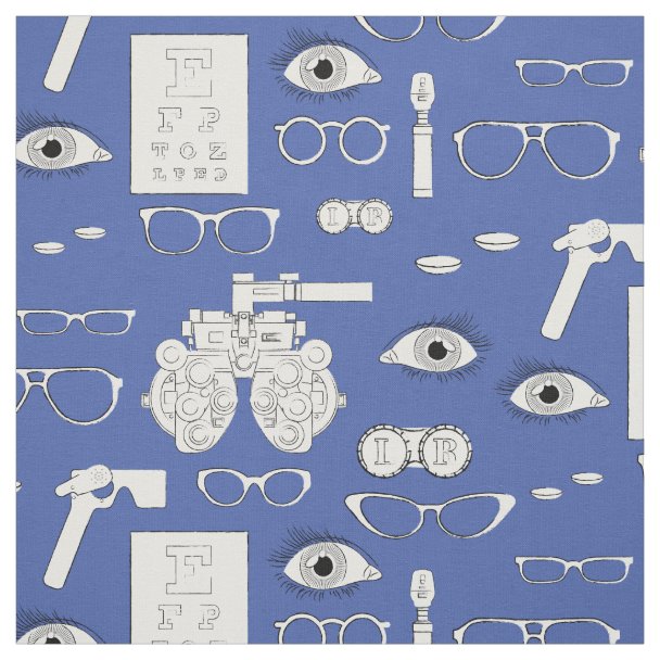 Optical Illusion Eye Chart Doctor Optician Pattern Fabric | Zazzle
