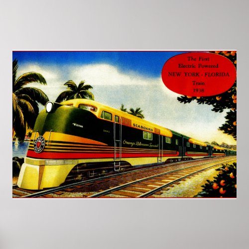 Vintage Orange Blossom Special Train 1939 Poster