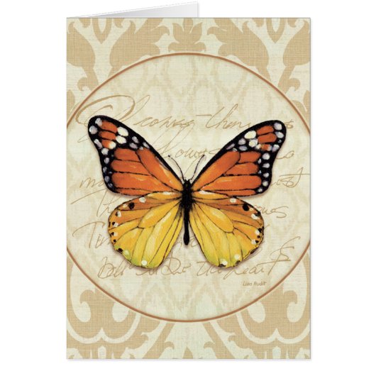 Vintage Orange Butterfly Cards (Front)