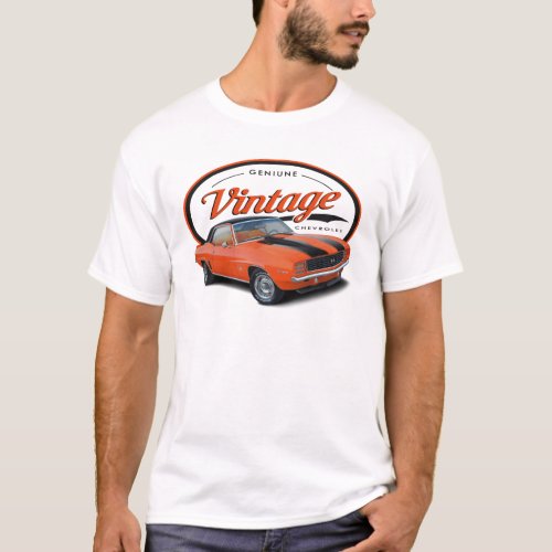 Vintage Orange Camaro T_Shirt