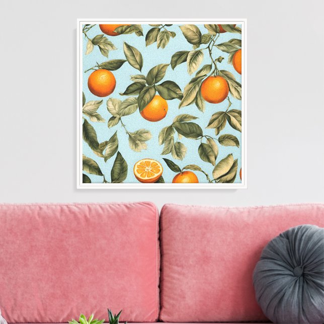 Vintage orange  canvas print (Insitu(LivingRoom))