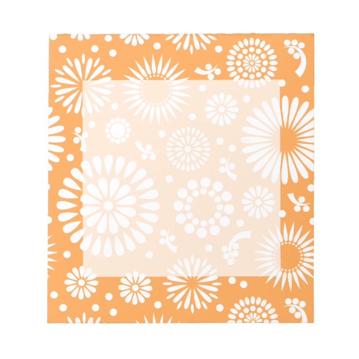 Vintage orange flowers notepads