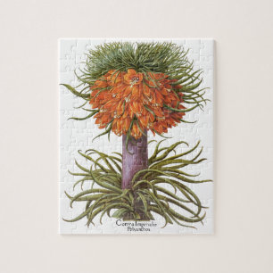 Vintage Orange Fritillaria Flowers Basilius Besler Jigsaw Puzzle